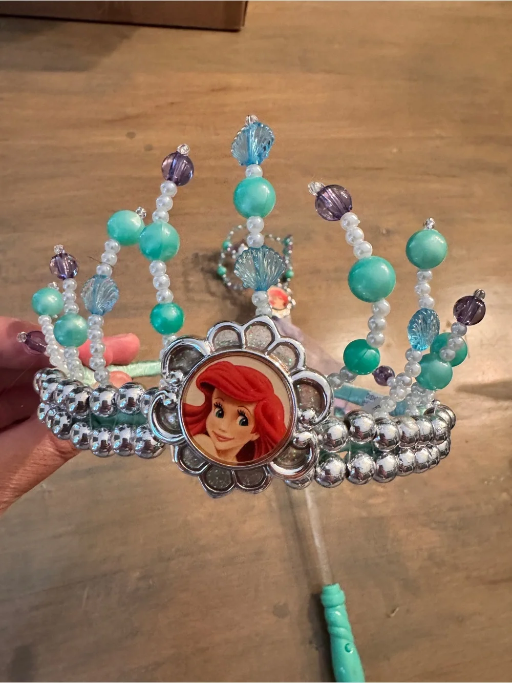 Disney Teal & Purple Princess Tiara and Wand Set